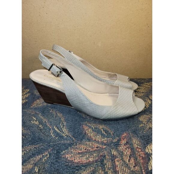 BCBGenerationTan Peep Toe Slingback Heels- Size 8.5 - Picture 2 of 8